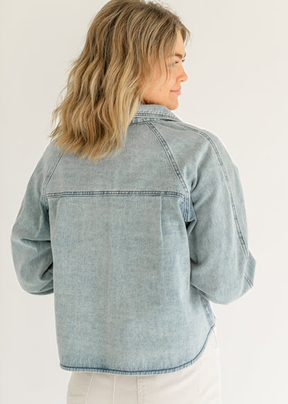 Bobbi High Low Denim Utility Jacket