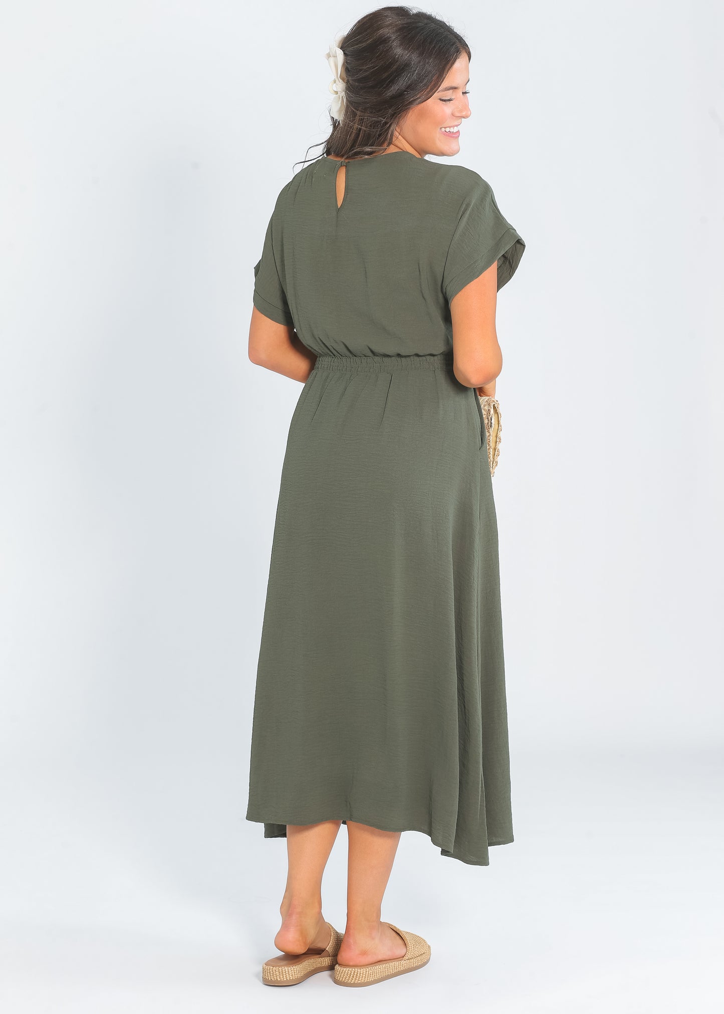 Cassia Dolman Sleeve Midi Dress