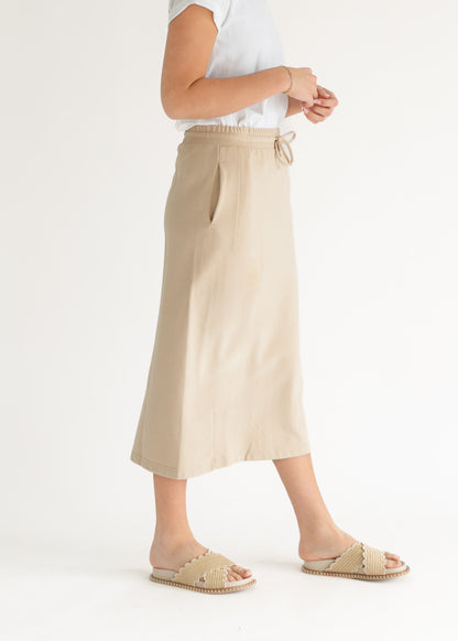 Dori Straight Fit Beige Skirt