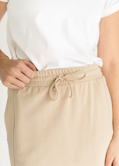 Dori Straight Fit Beige Skirt