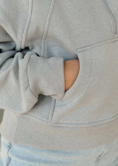 Fleece Half Zip Funnel Neck Sweatshirt