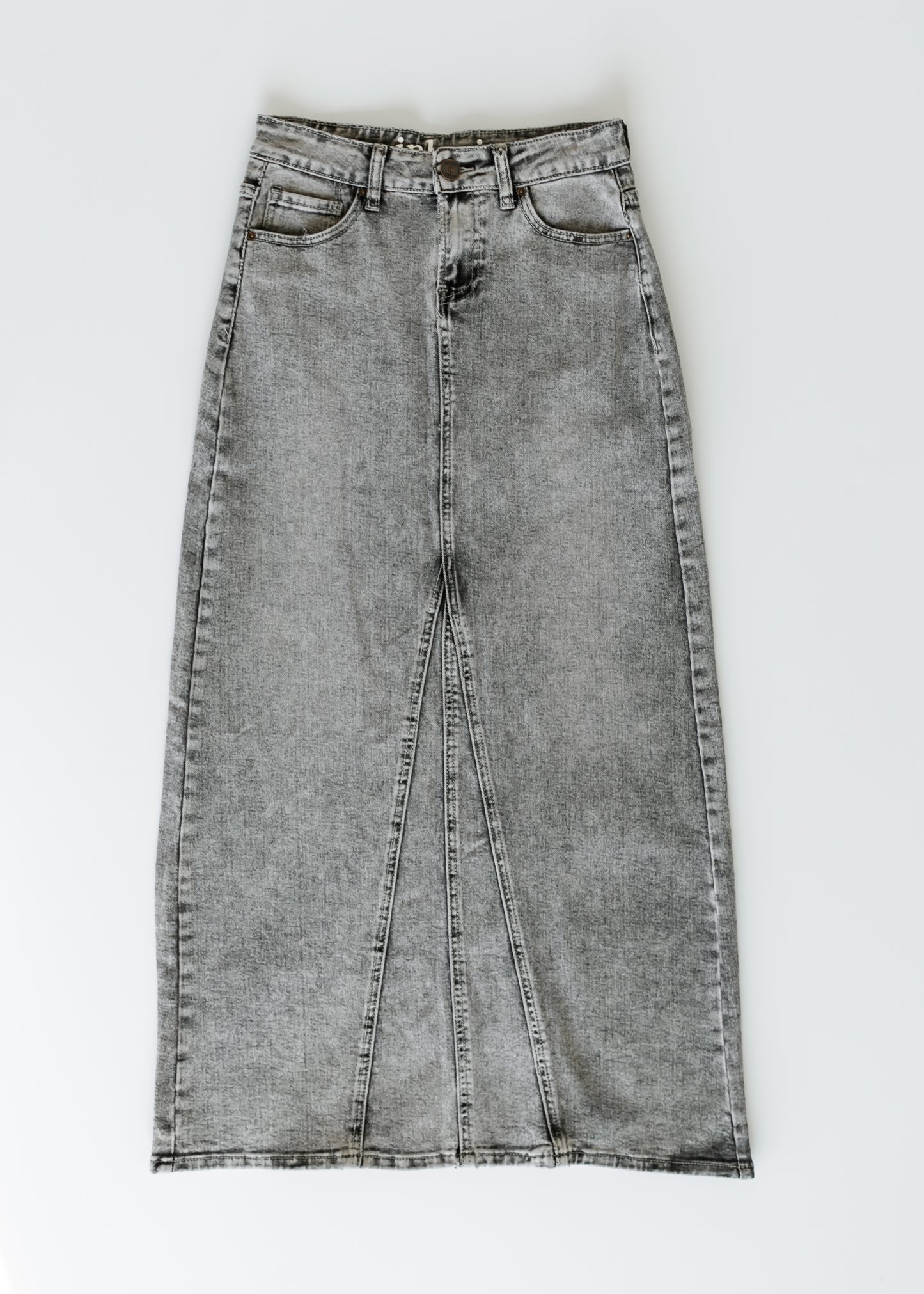 Genevieve A-line Denim Maxi Skirt