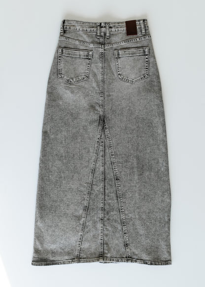 Genevieve A-line Denim Maxi Skirt