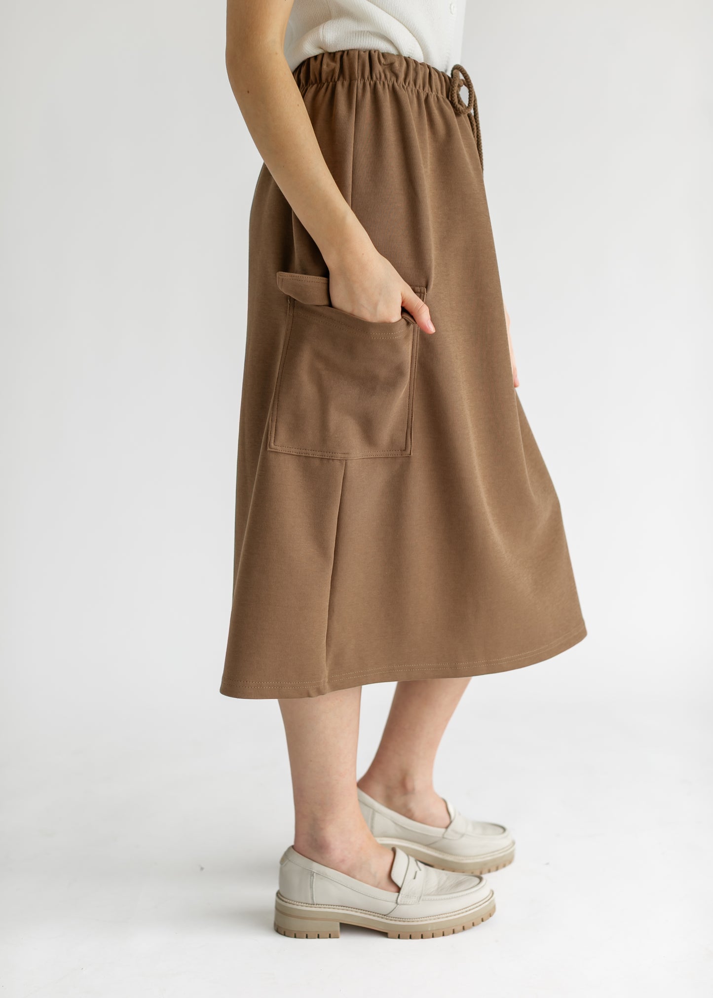 Mazie Midi A-line Cargo Skirt