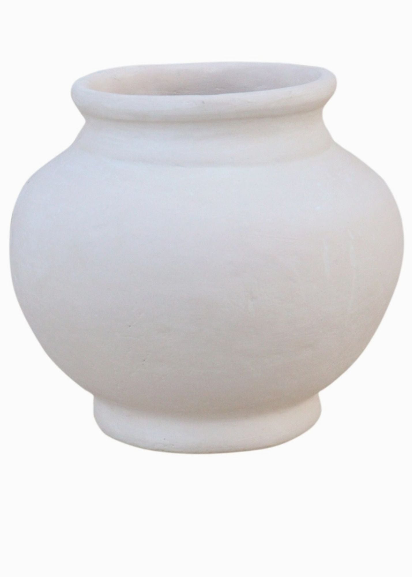 Natural White Paper Mache Vase Large