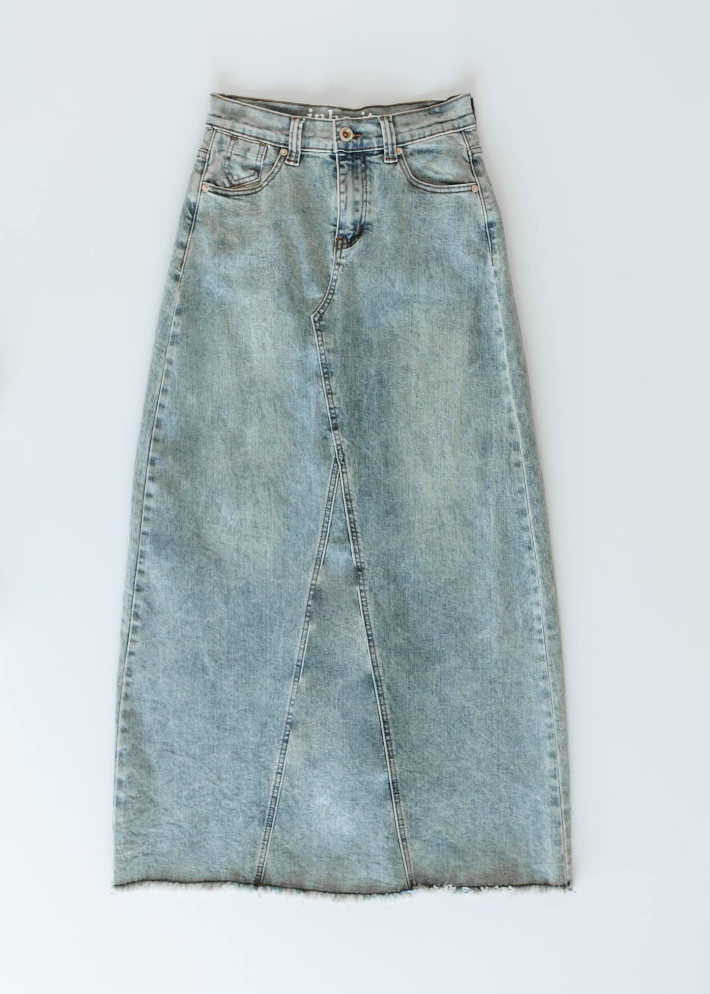 Piper A-line Long Denim Maxi Skirt