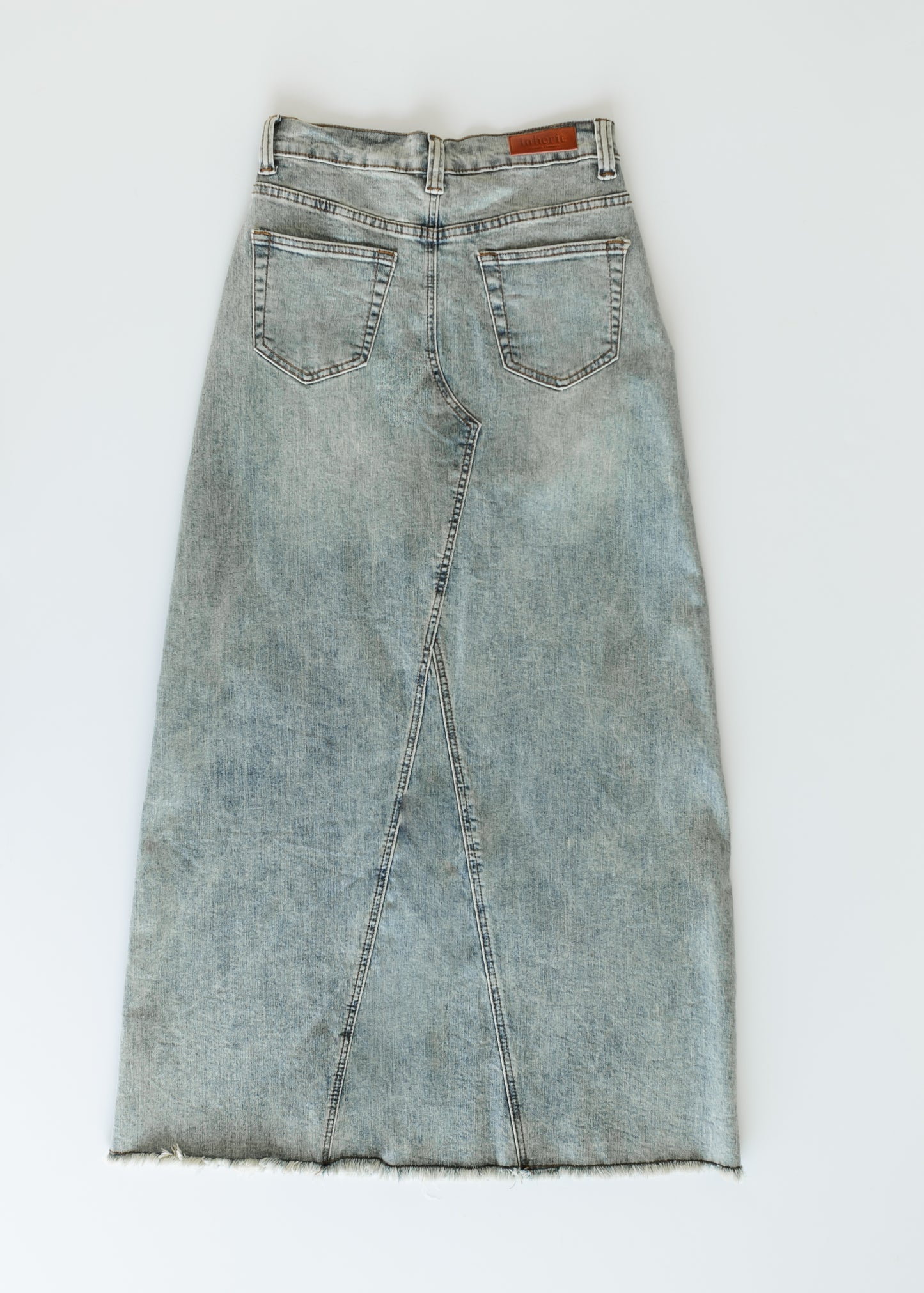 Piper A-line Long Denim Maxi Skirt