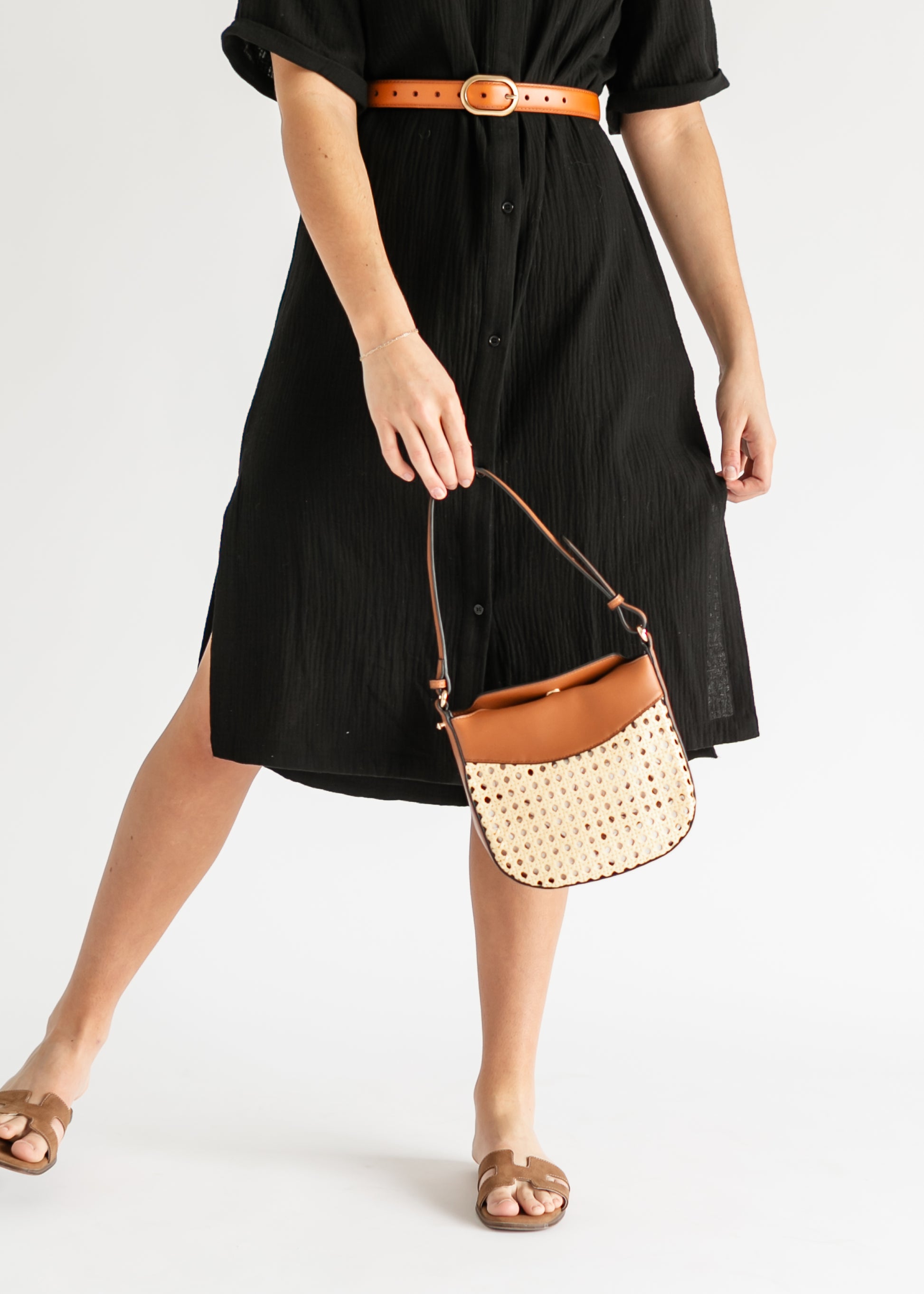 Rattan Vegan Leather Adjustable Bag Accessories