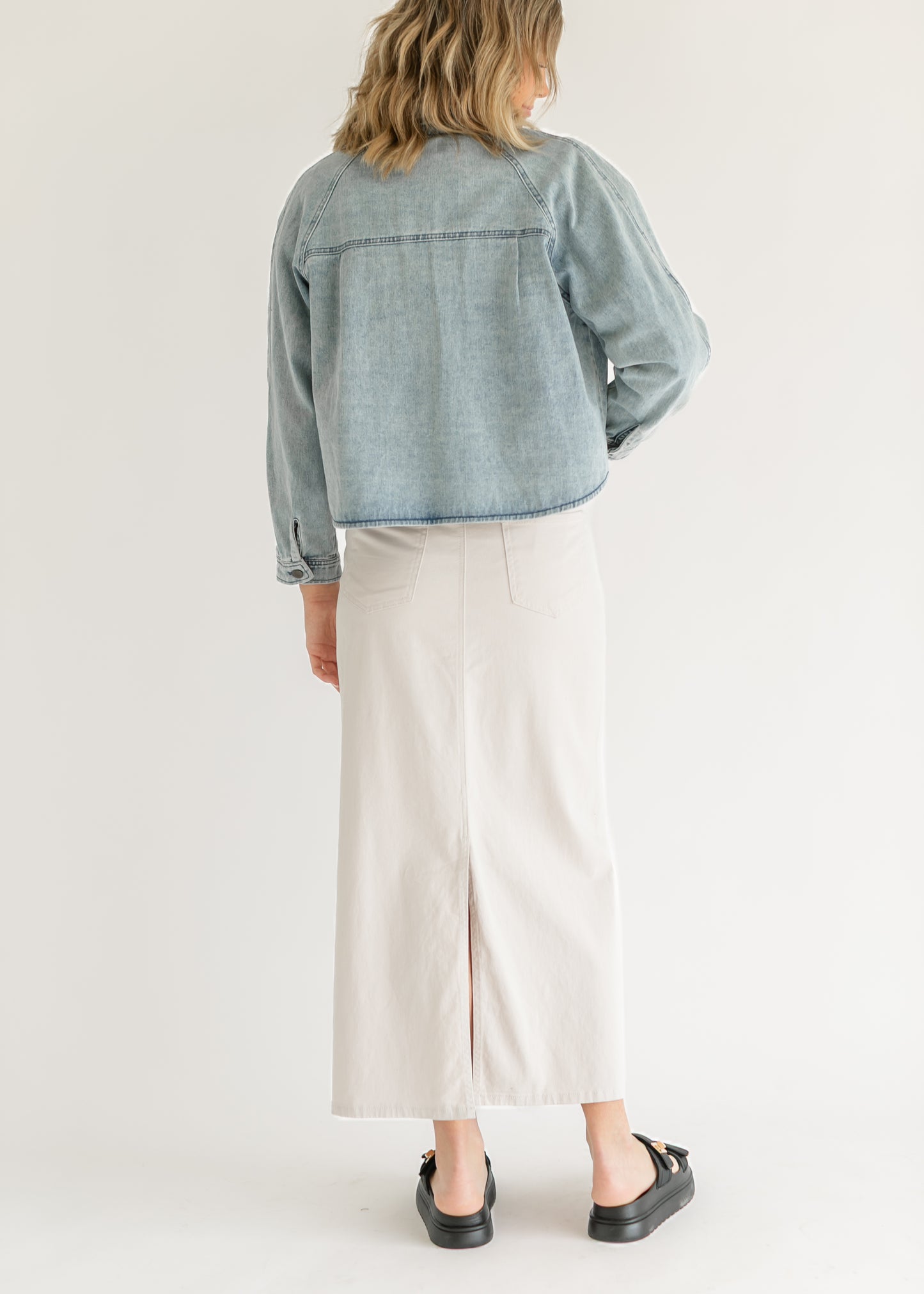 Stella Cloud Denim Maxi Skirt