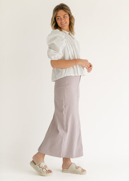 Stella Lilac Denim Maxi Skirt