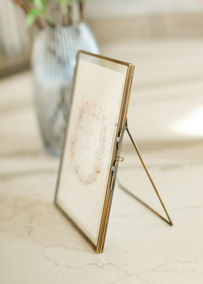 Tabletop Gold Floating Frame