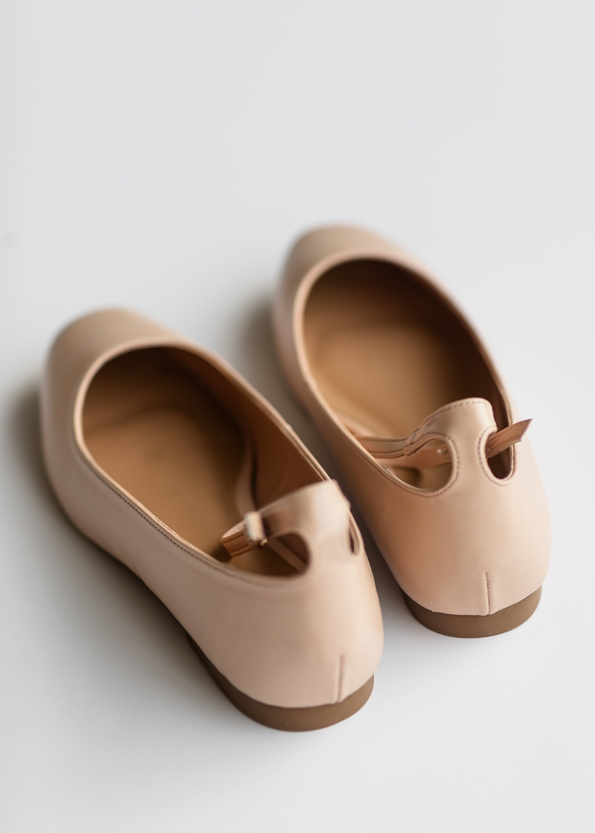 Ankle Strap Square Toe Ballet Flats Shoes