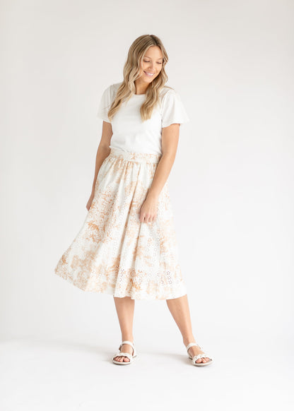 Annette Eyelet A-line Skirt IC Skirts