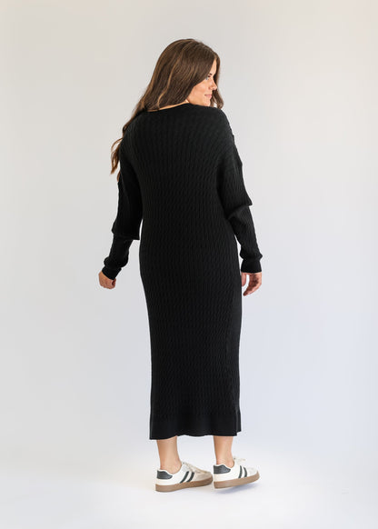 Aspen Cable Knit Sweater Dress IC Dresses