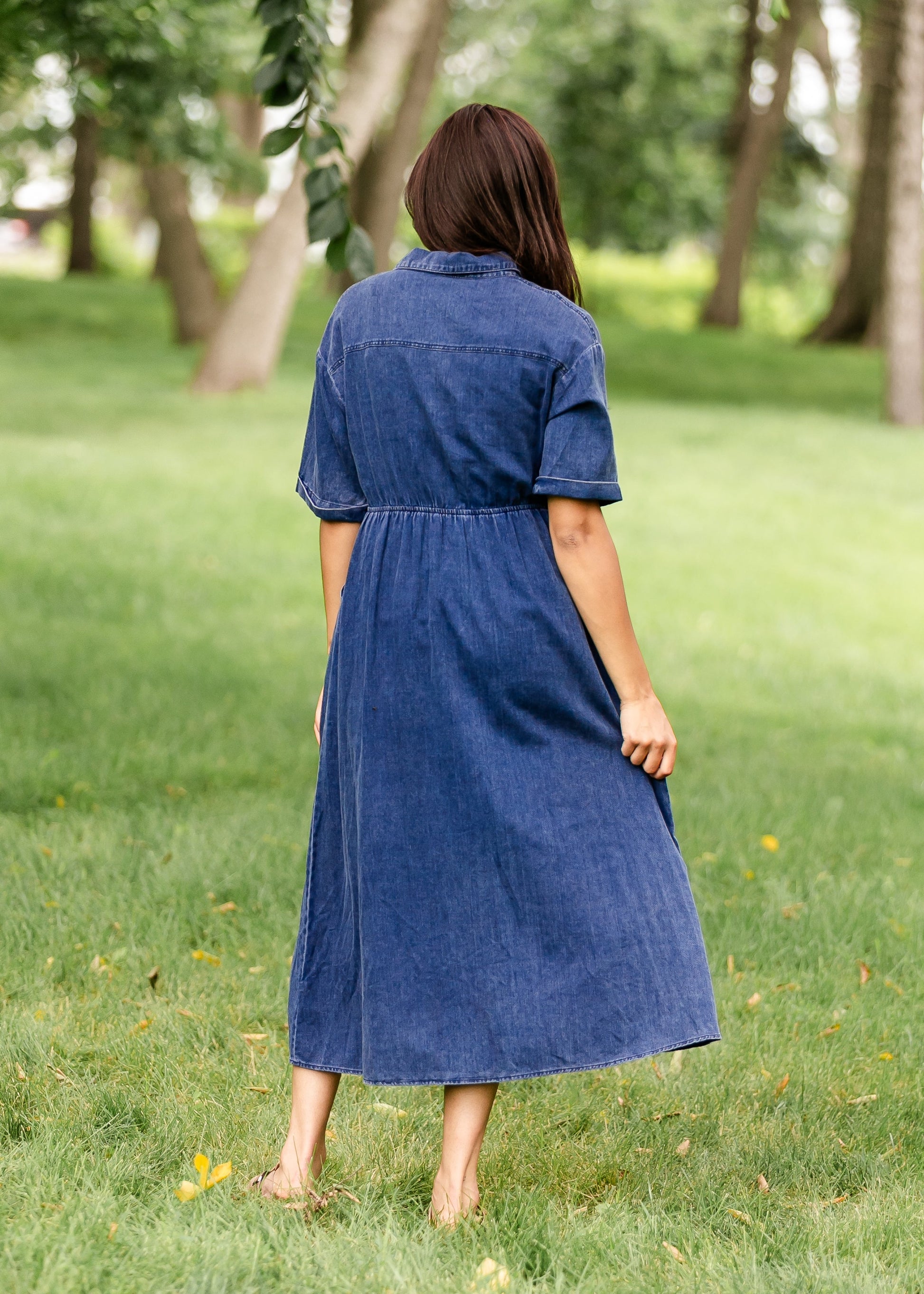 Aspen Denim Button Up Maxi Dress FF Dresses