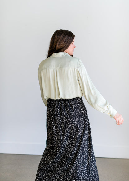 Augustana Satin Button Down Top - FINAL SALE FF Tops