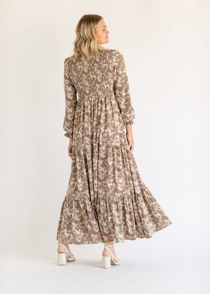 Aurora Floral Long Sleeve Maxi Dress IC Dresses