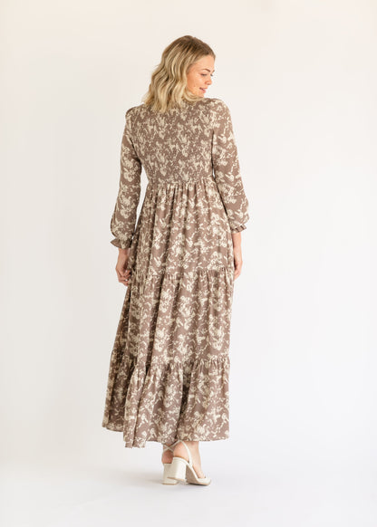 Aurora Floral Long Sleeve Maxi Dress IC Dresses