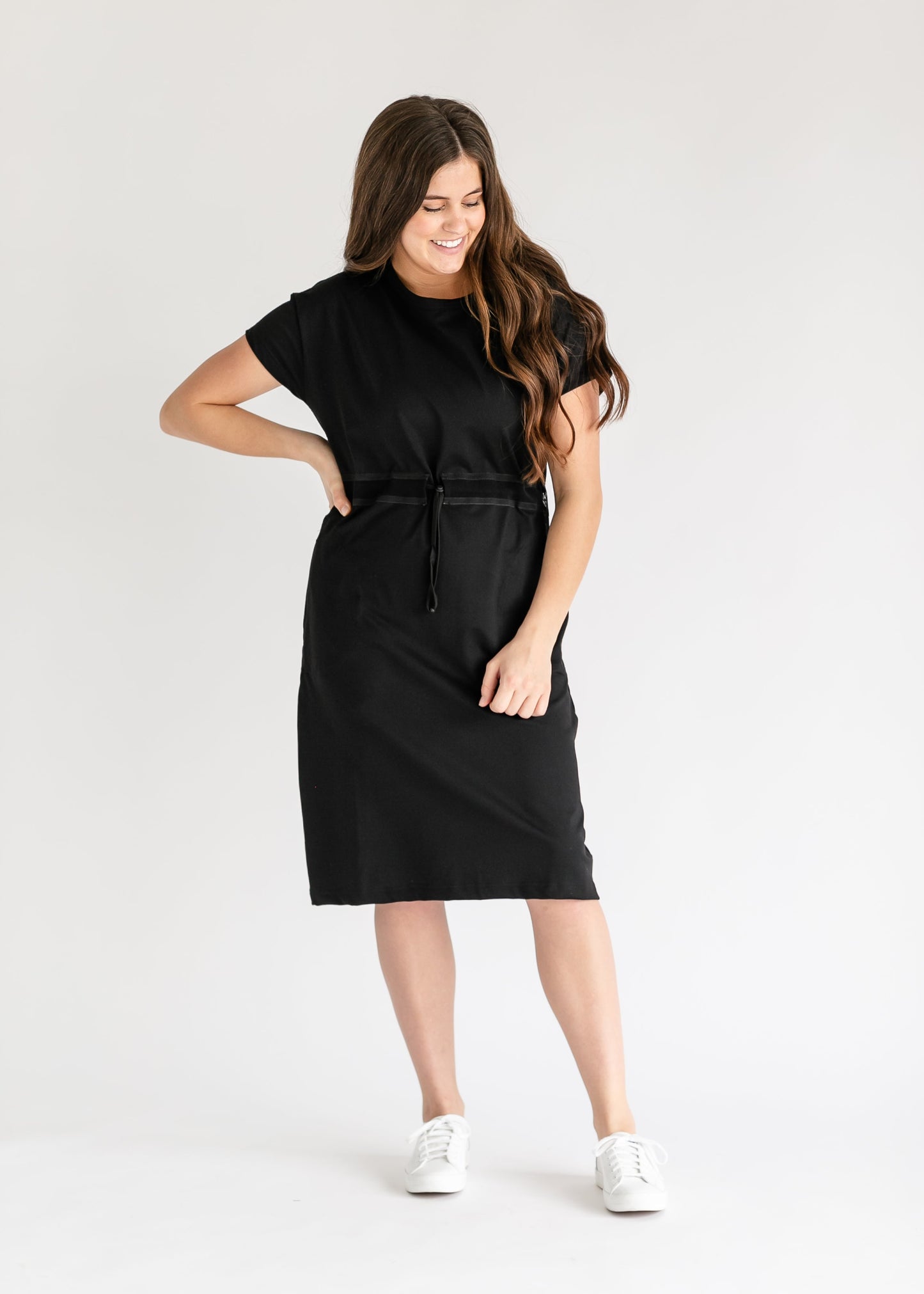 Becca Cinch Waist Athletic Midi Dress - COMING SOON IC Dresses