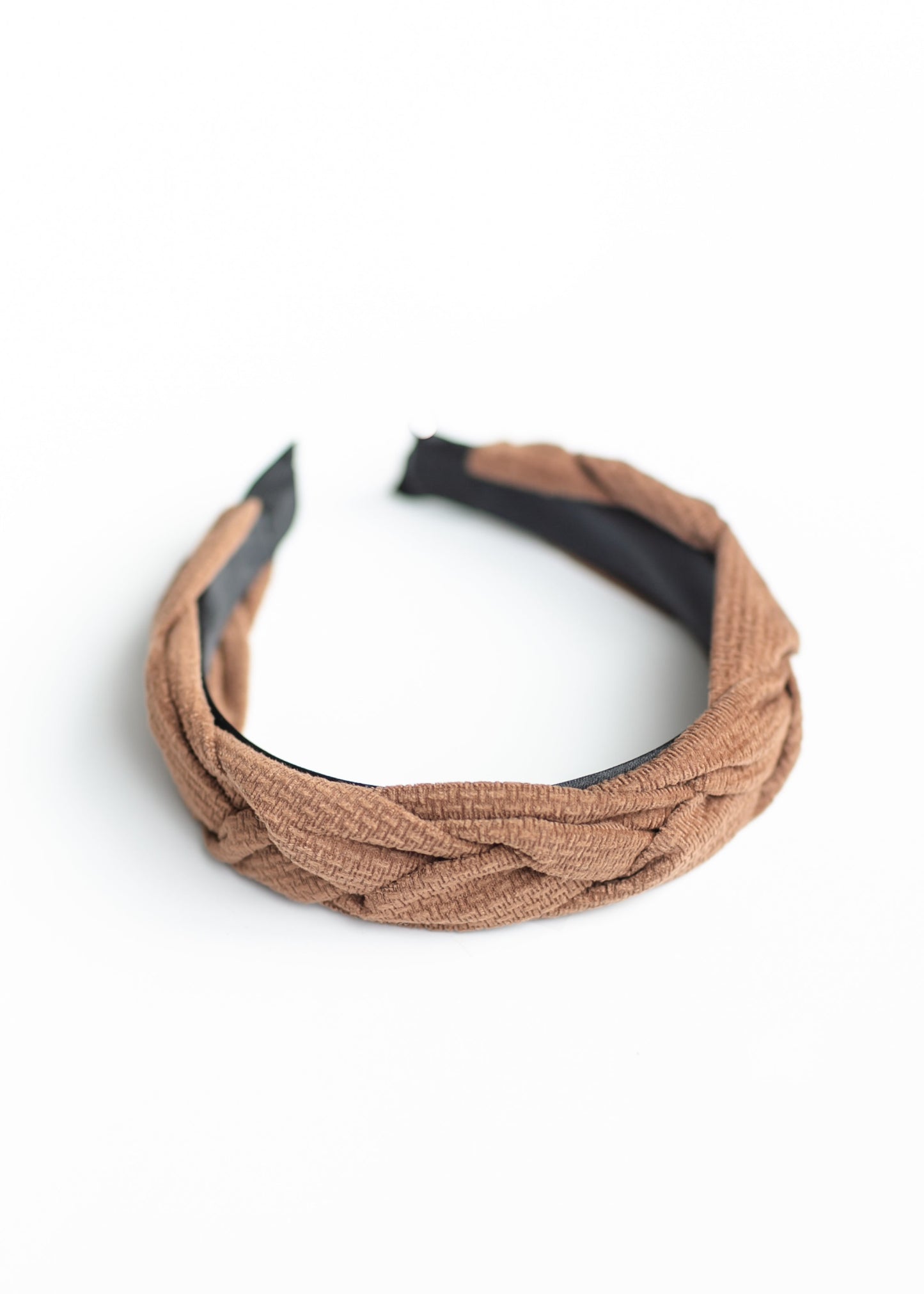 Block Weave Detail Headband Accessories Brown