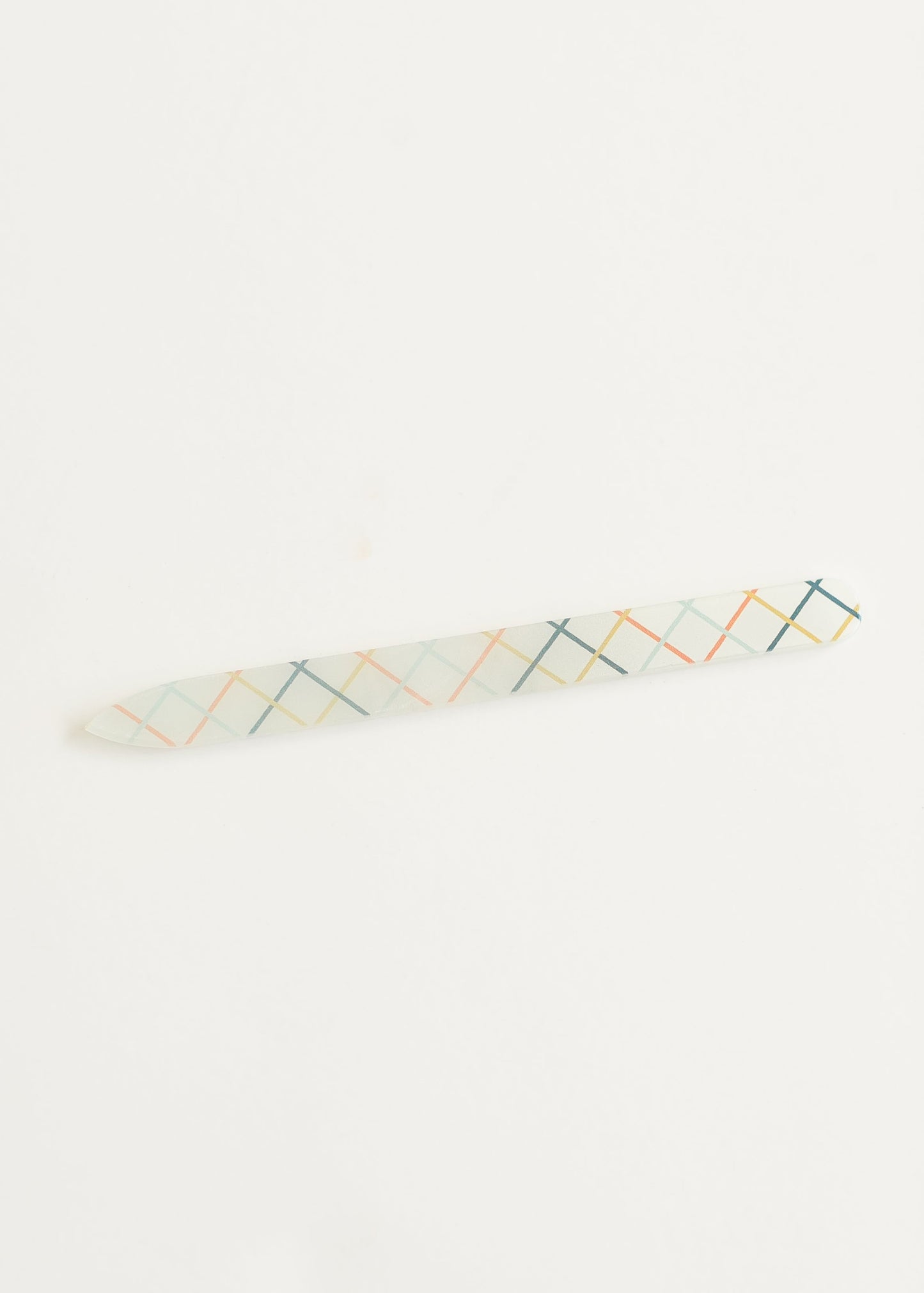 Colorful Glass Nail File Accessories Criss Cross