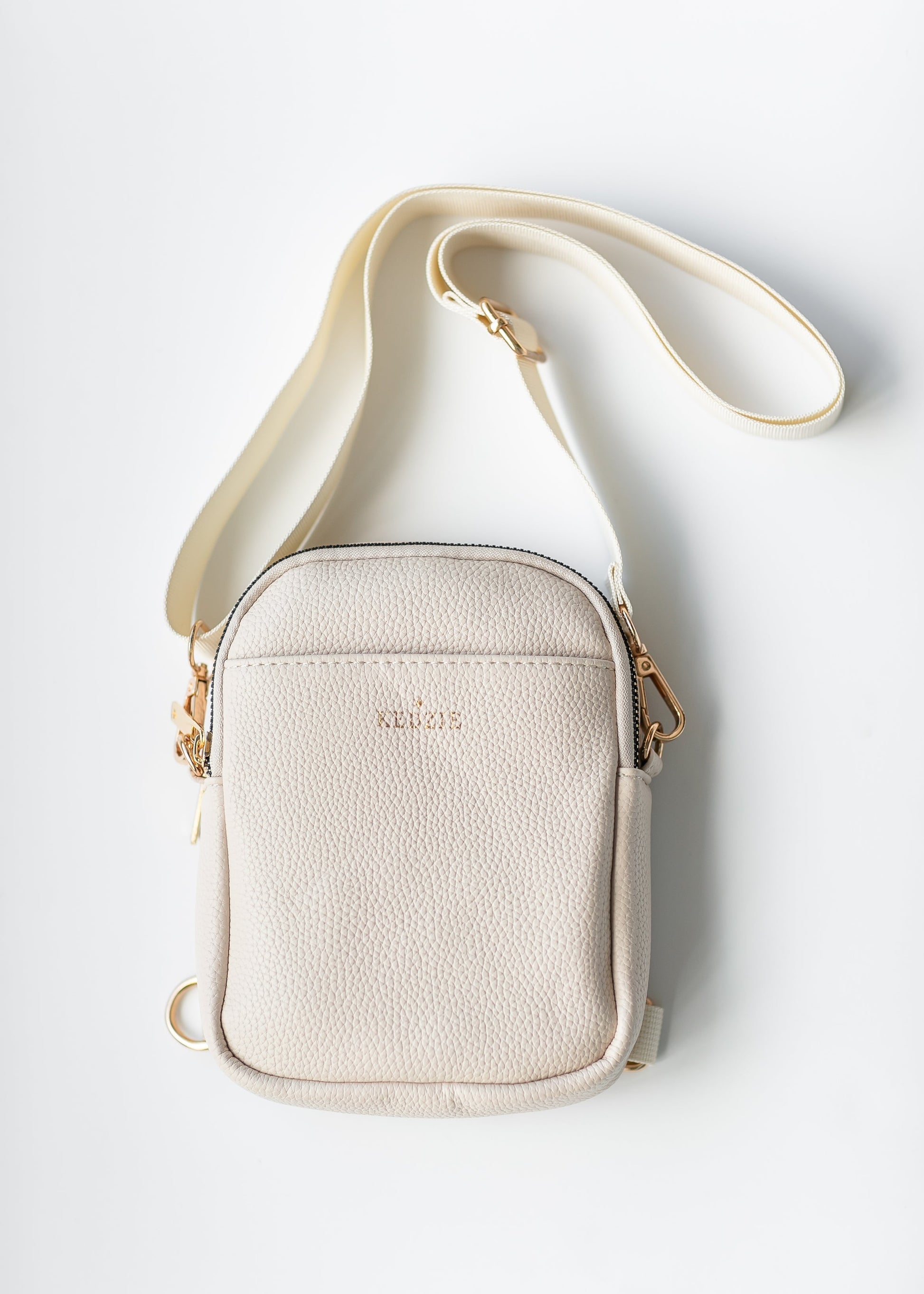 Convertible Vegan Leather Crossbody Bag Accessories Cream