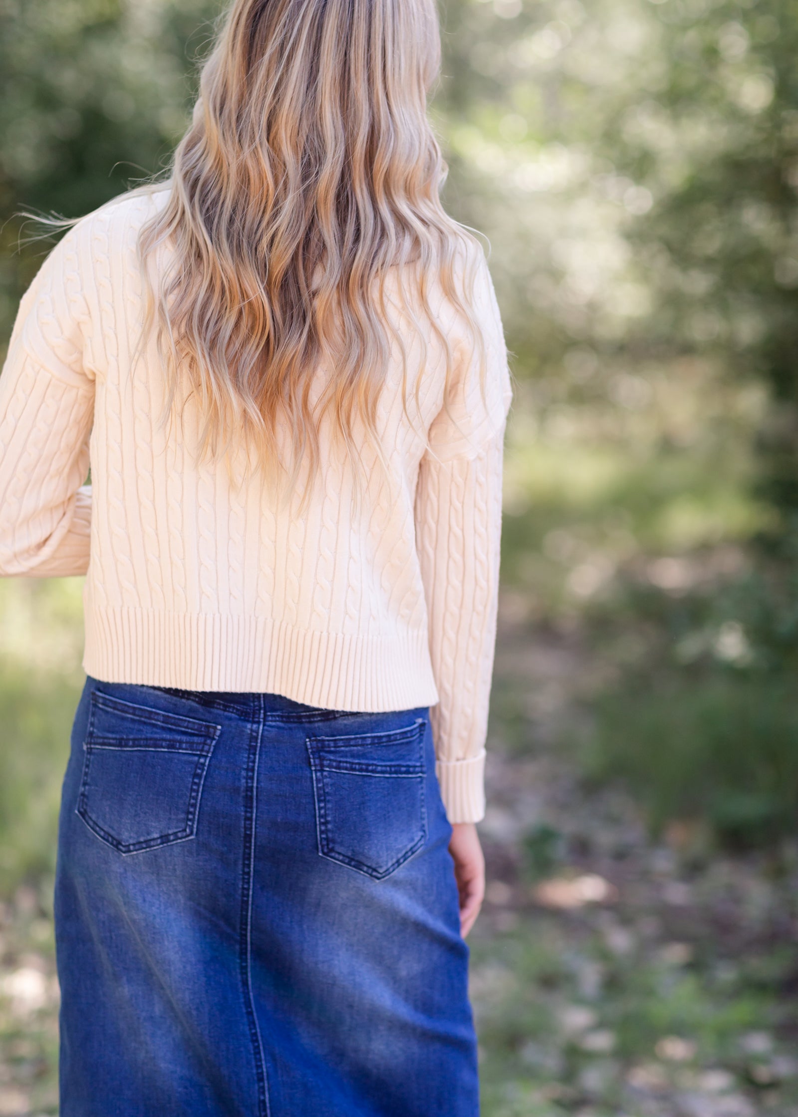 Cream Button Up Crop Cardigan - FINAL SALE FF Tops