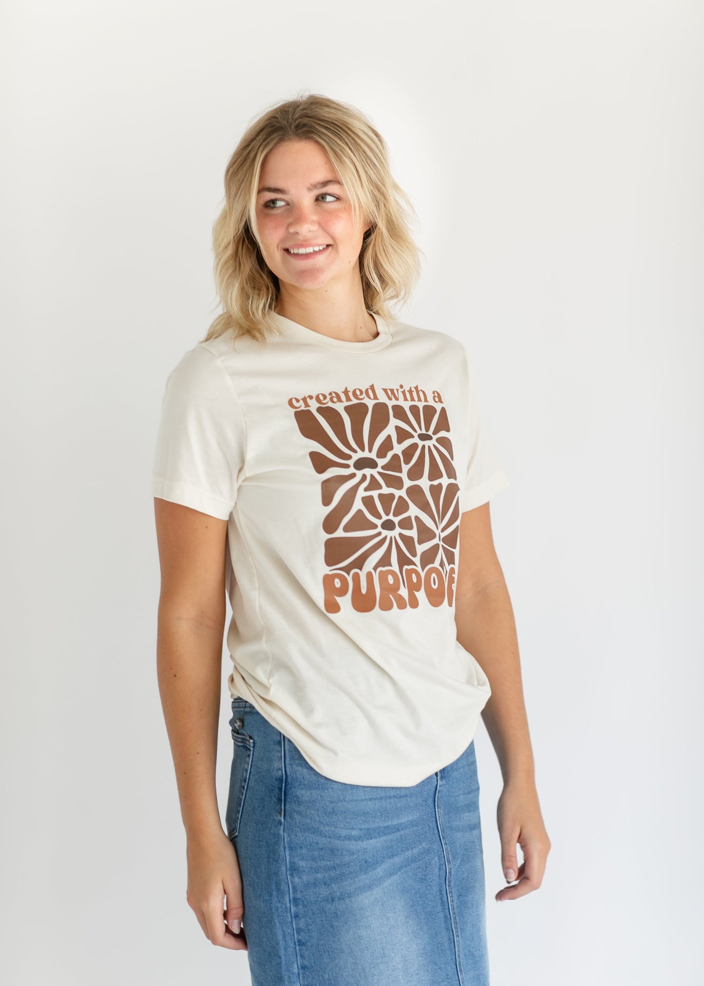 Created with a Purpose Graphic T-shirt FF Tops