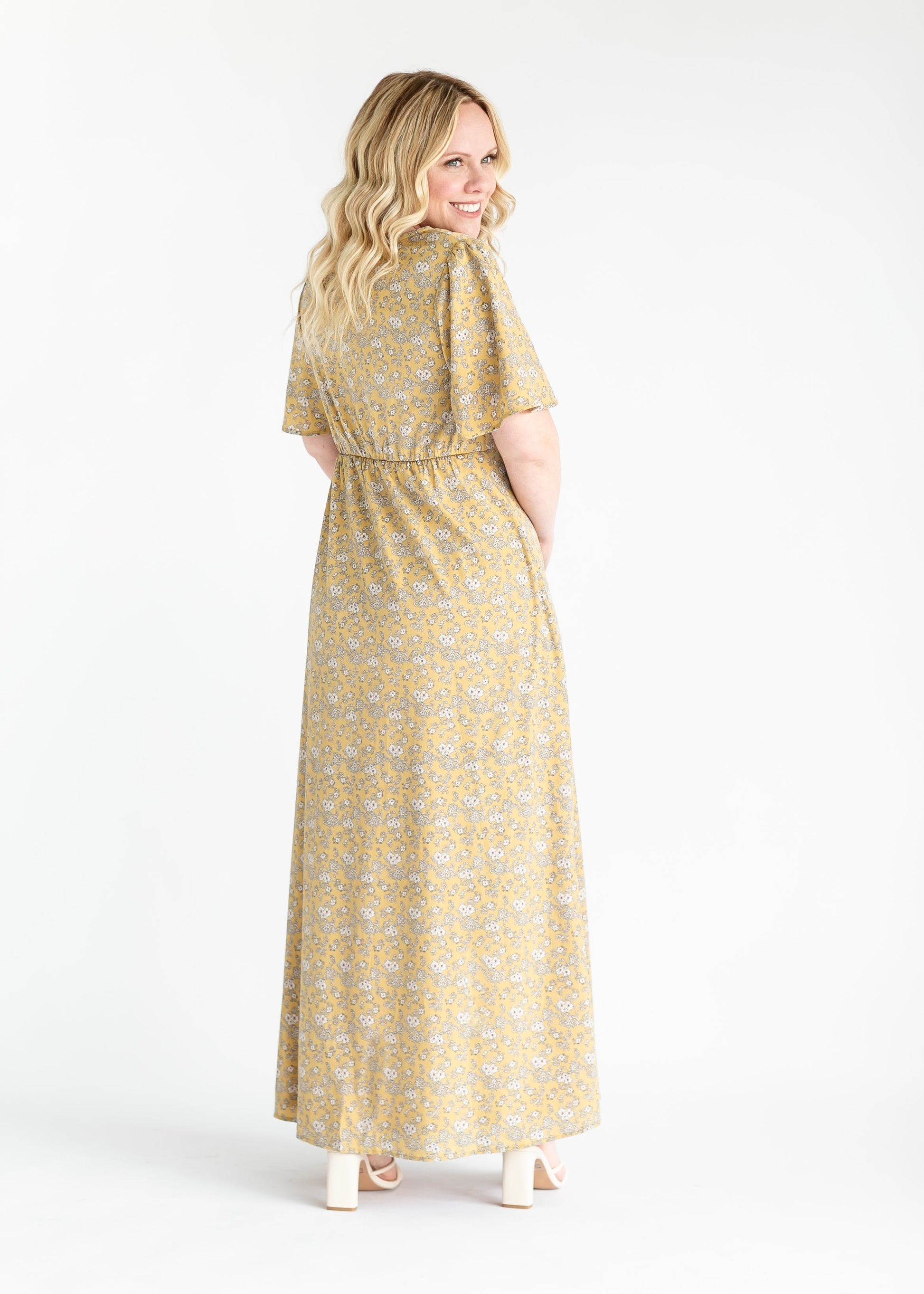 Dandelion Floral Print Maxi Dress FF Dresses