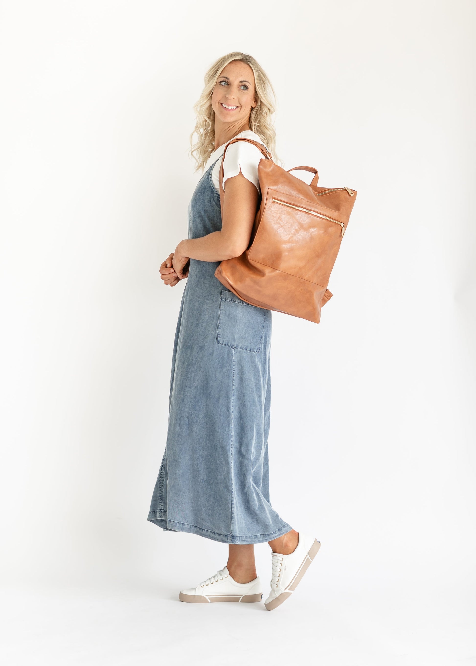 Denim Blue Sleeveless Maxi Dress FF Dresses