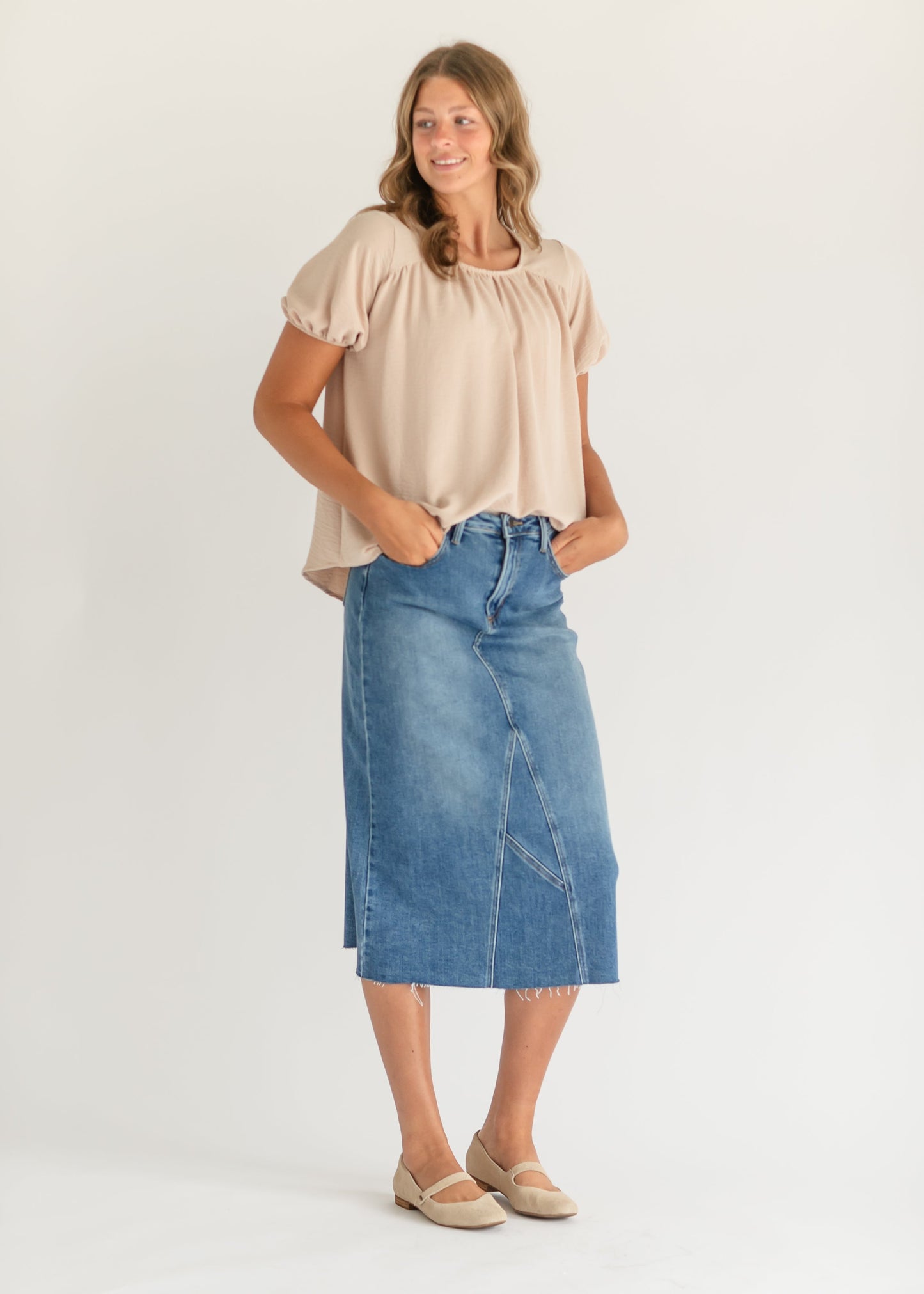 Destiny Short Sleeve Flowy Top IC Tops