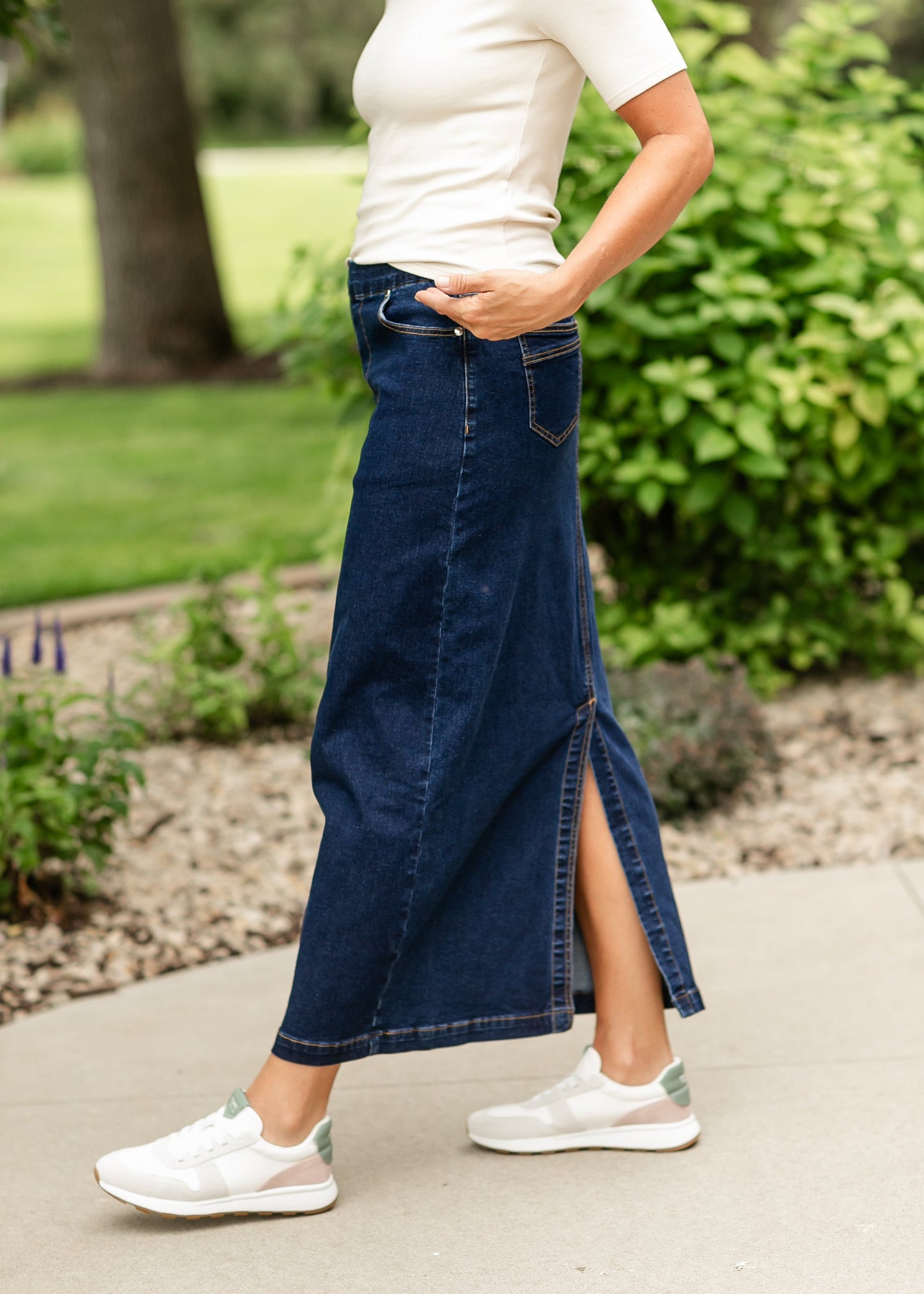 Donna Maxi Denim Skirt IC Skirts