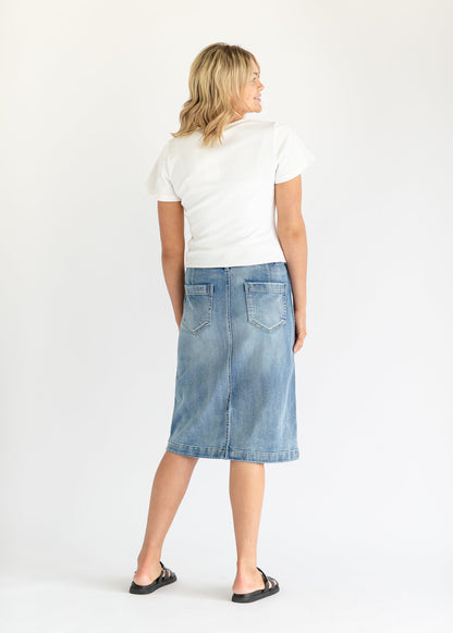 Elin Front Pocket Midi Skirt IC Skirts