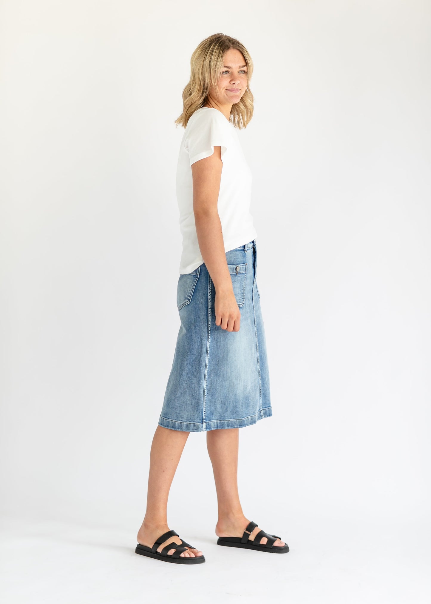 Elin Front Pocket Midi Skirt IC Skirts