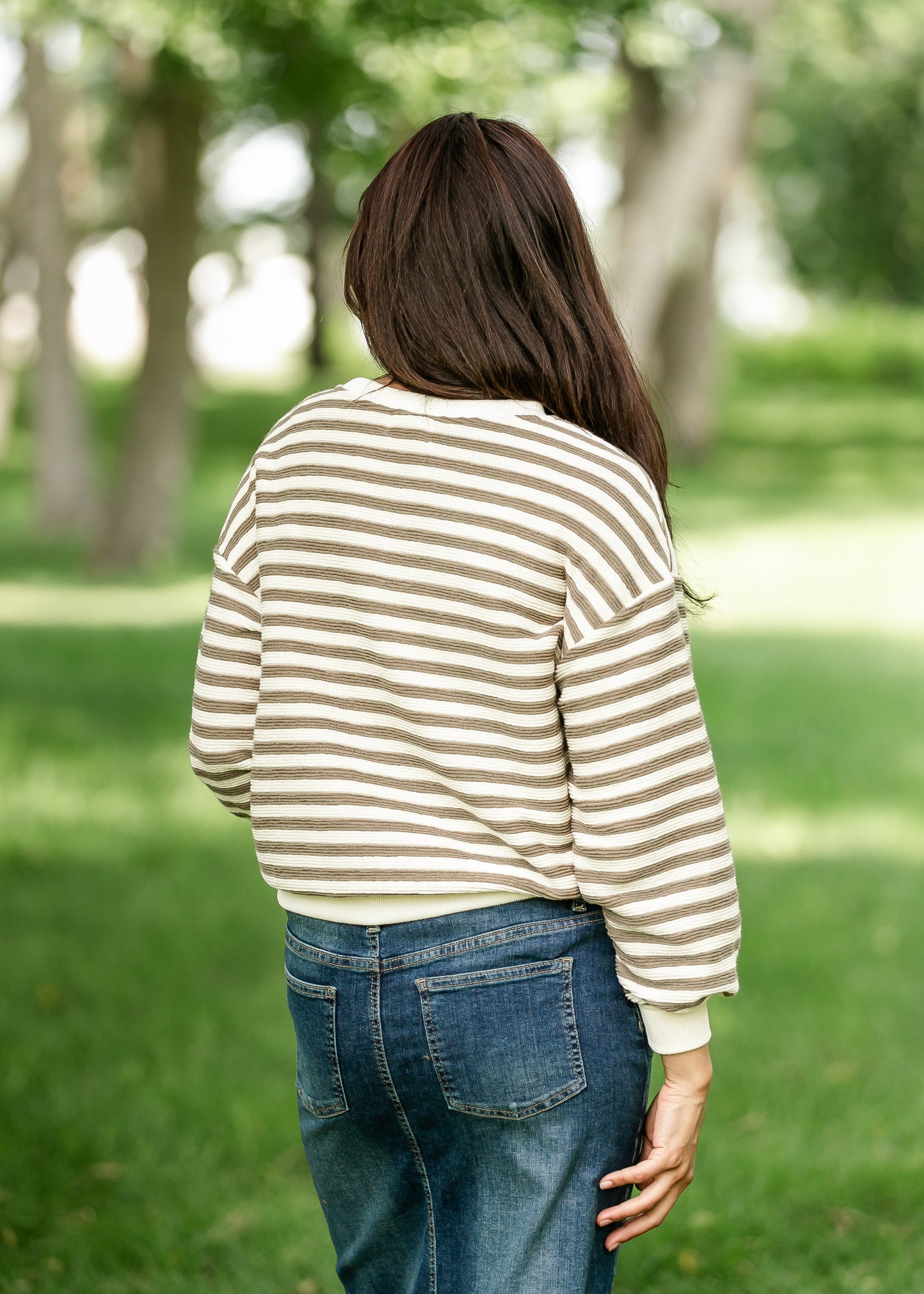 Emily Contrast Ribbed Knit Top IC Tops