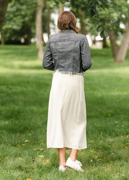 Essential Linen Drawstring Maxi Skirt IC Skirts