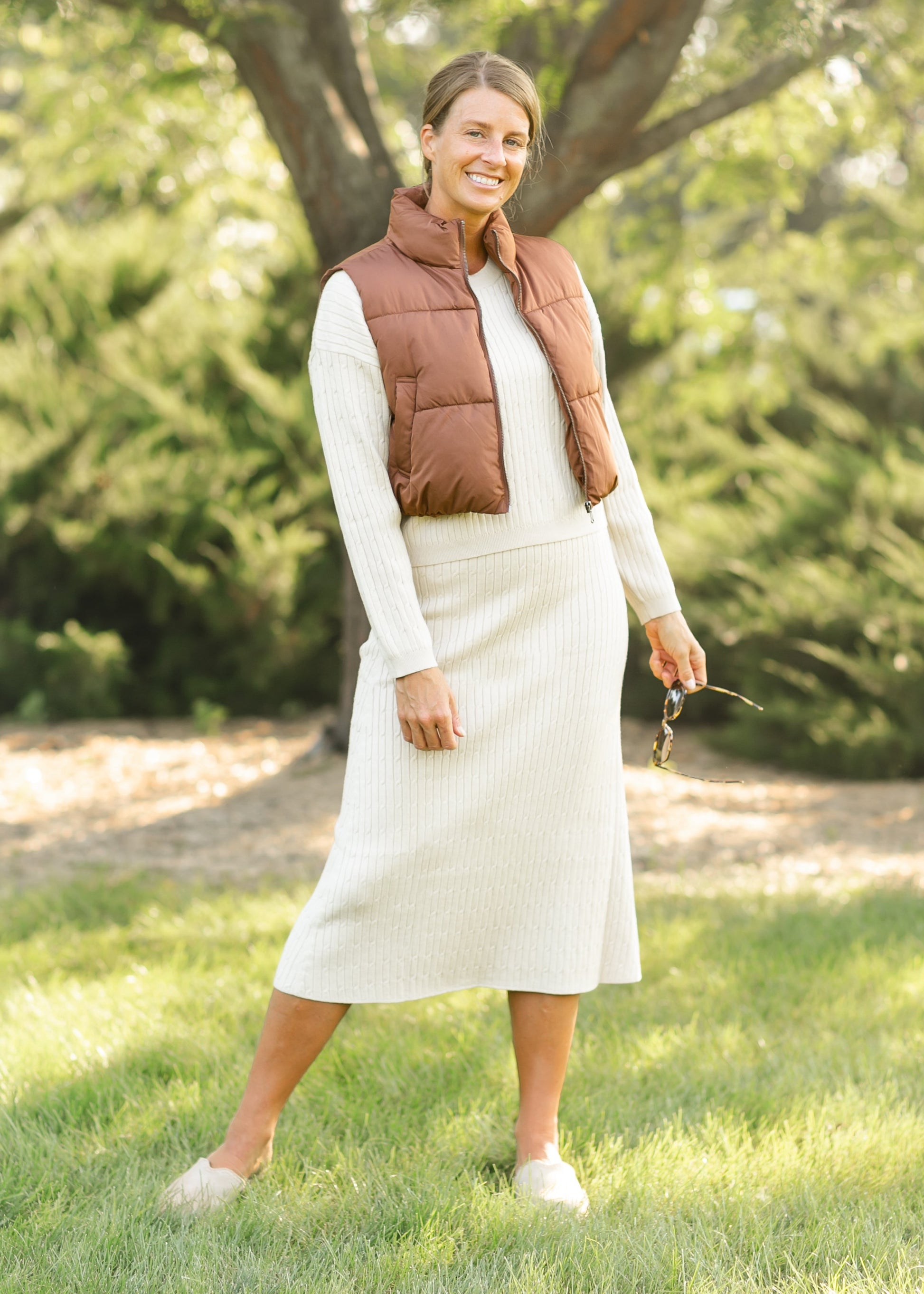 Fine Gauge Cable Knit Set FF Skirts