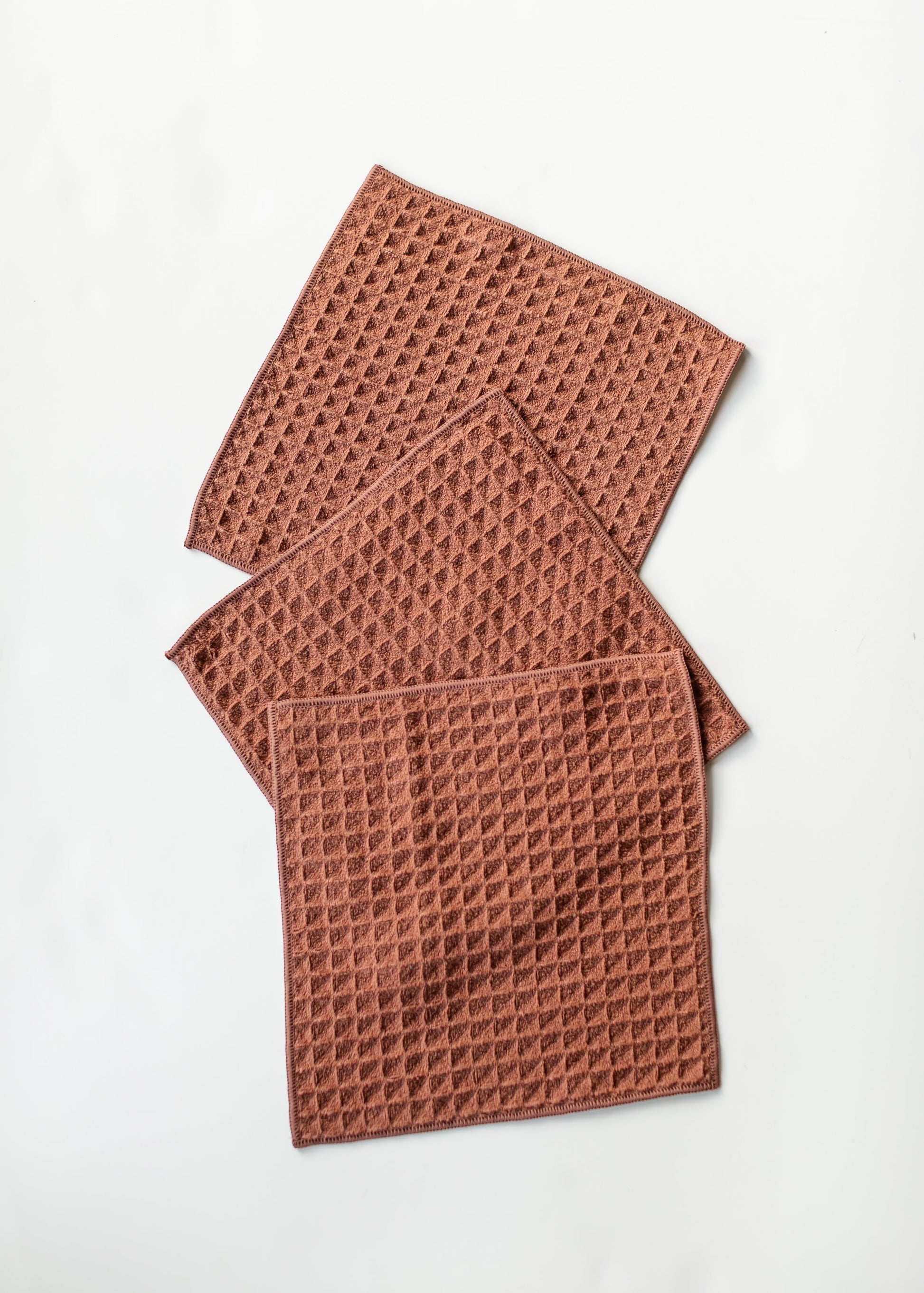 Geometry Waffle Washcloth Set Gifts Dusty Rose