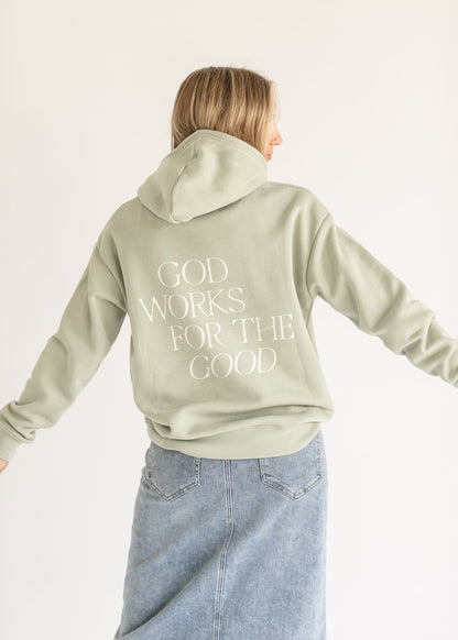 God Works For the Good Unisex Hoodie FF Tops