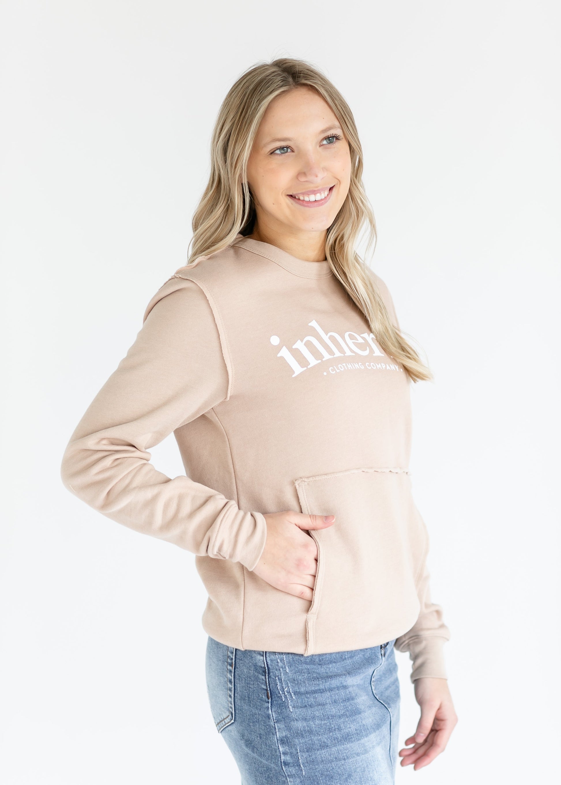 Inherit Raw Edge Crewneck Sweatshirt IC Tops