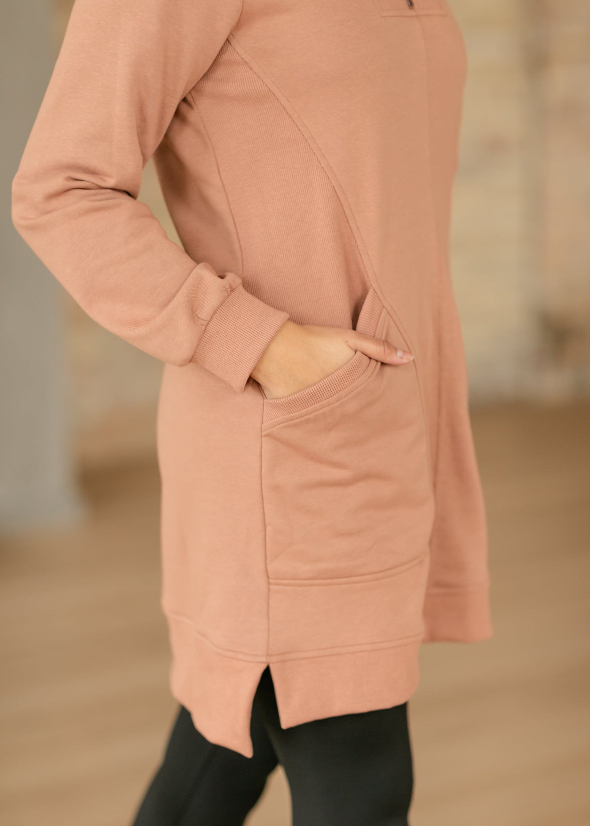 Jana Long Sleeve French Terry Dress FF Dresses