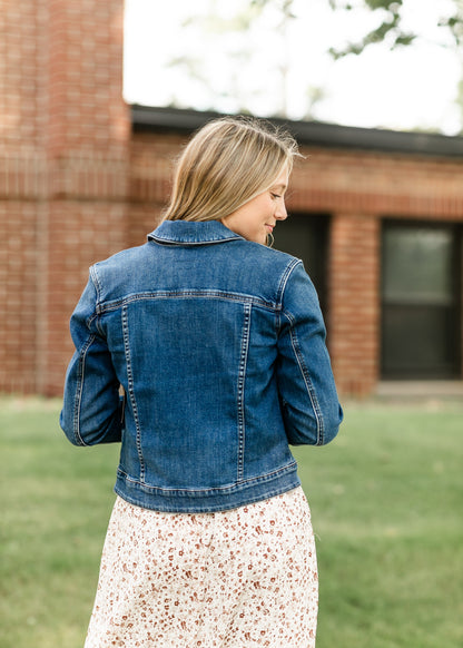 Julia Dark Stone Wash Denim Jacket FF Layering Essentials