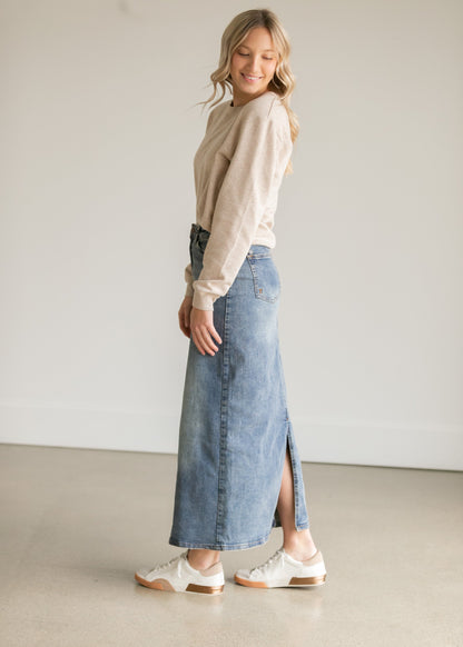 Kyra Long Denim Skirt IC Skirts