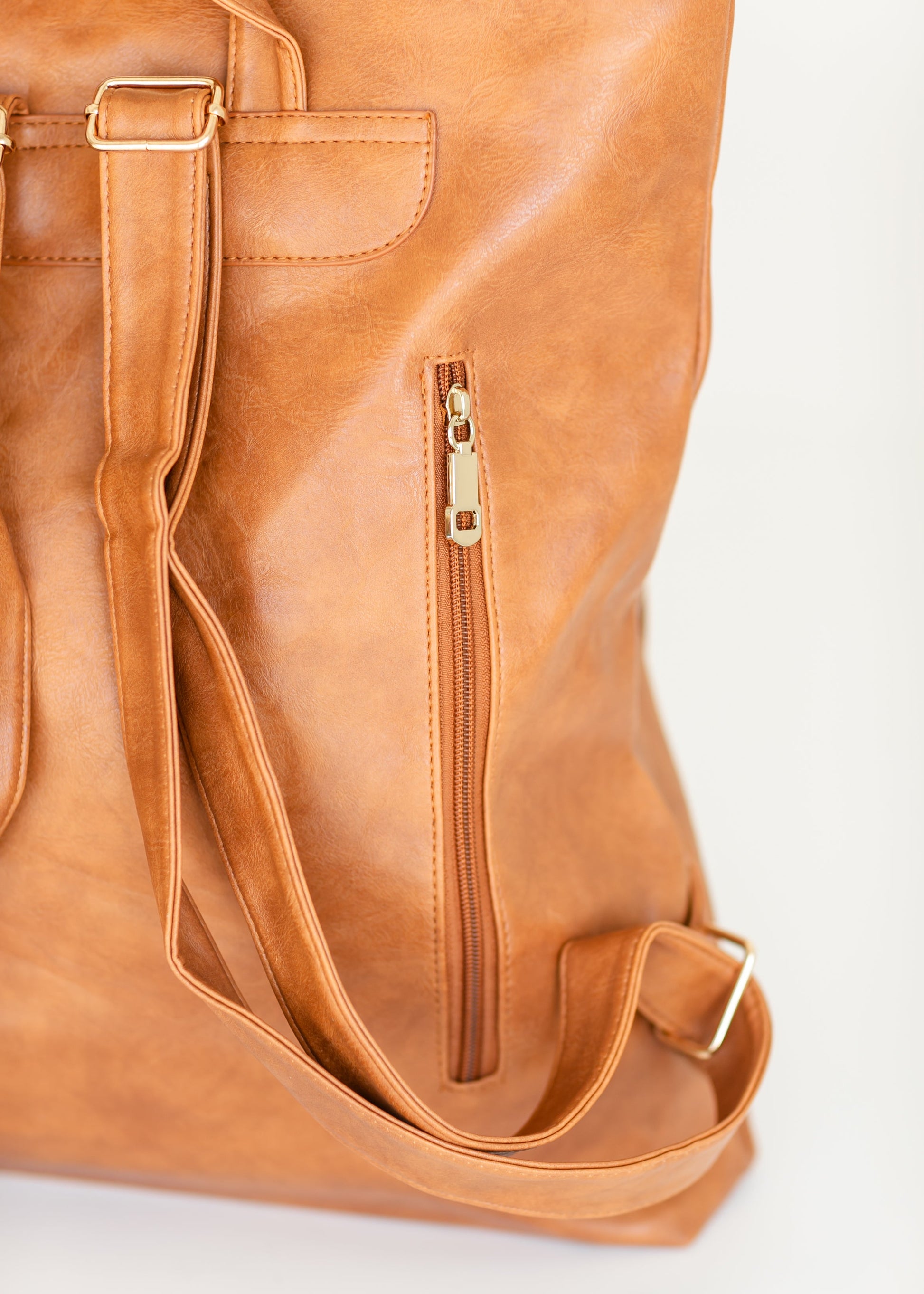 Large Vegan Leather Backpack Accessories