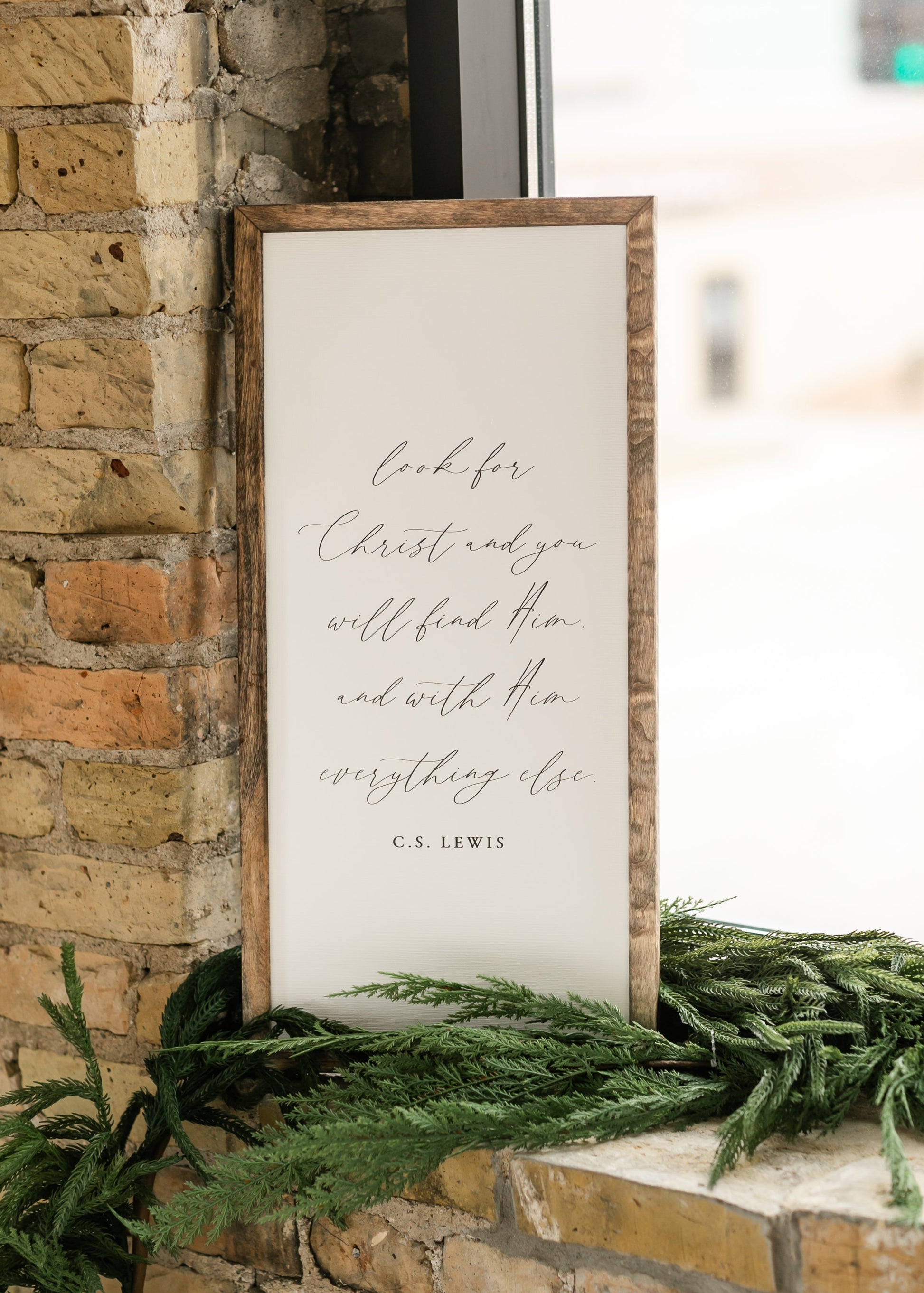 Look for Christ Wood Framed Sign Gifts