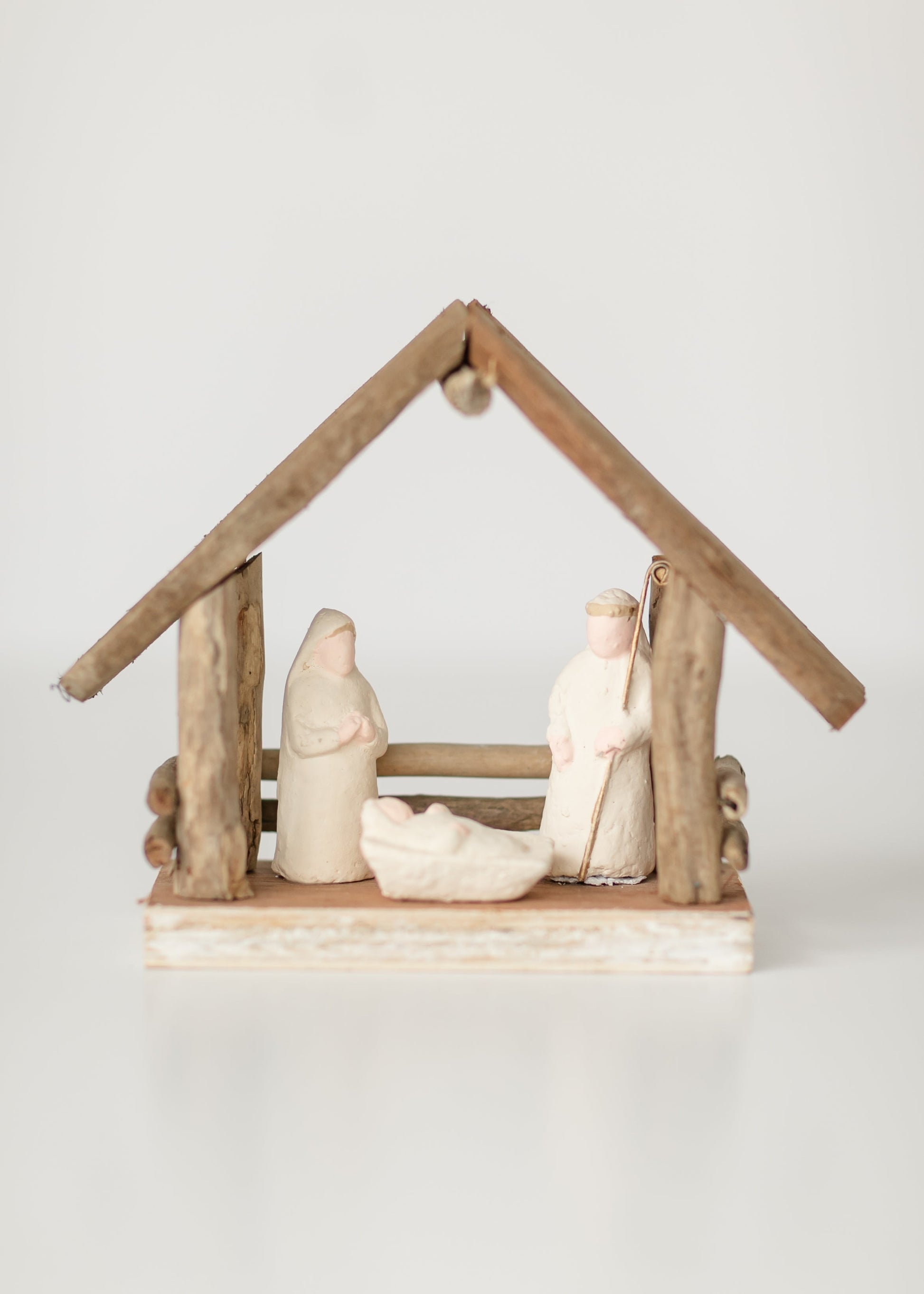 Mache Nativity Set with Wood Base FF Home + Lifestyle