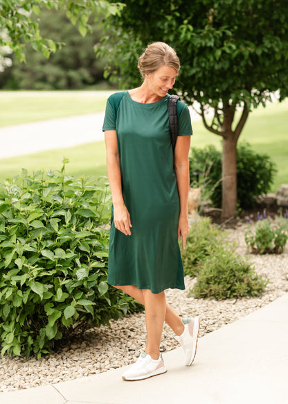 Manda Athletic Midi Dress IC Dresses Emerald Green / XS