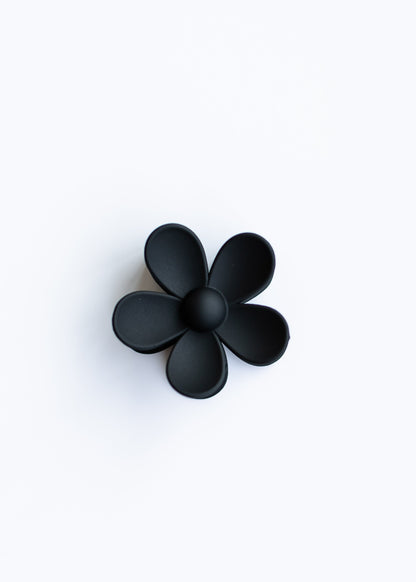 Matte Large Flower Claw Hair Clip Accessories Black