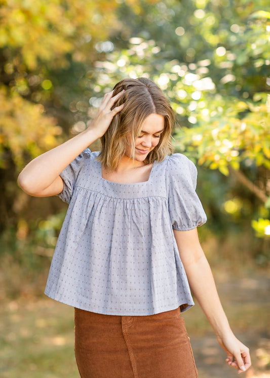 Melany Cotton Peplum Top FF Tops