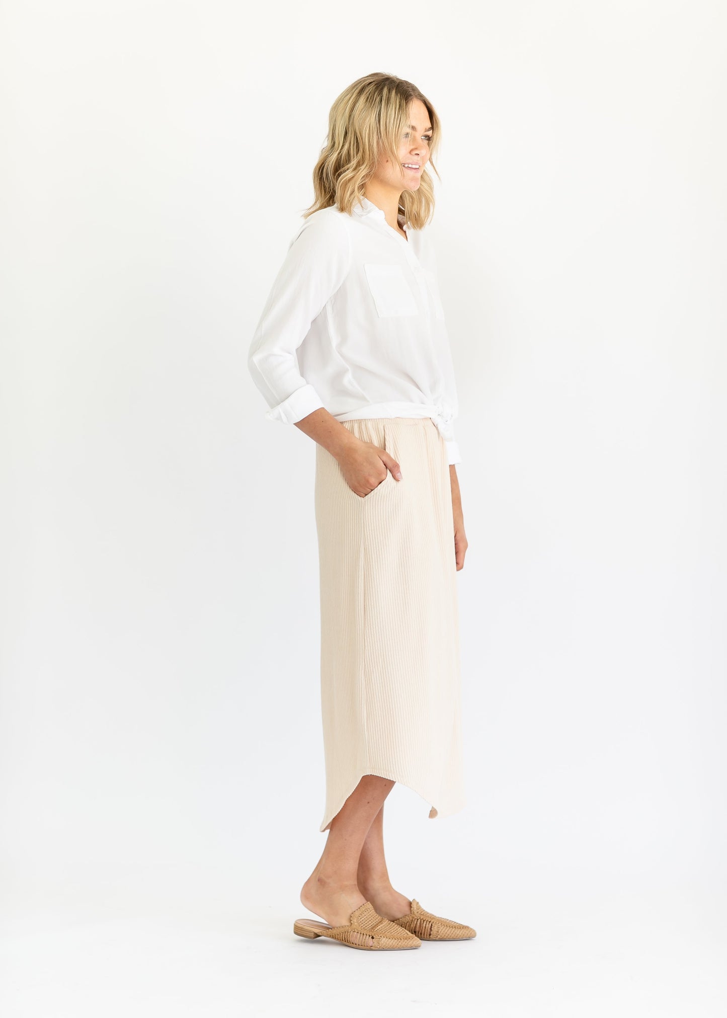 Mila Ribbed Midi Skirt IC Skirts